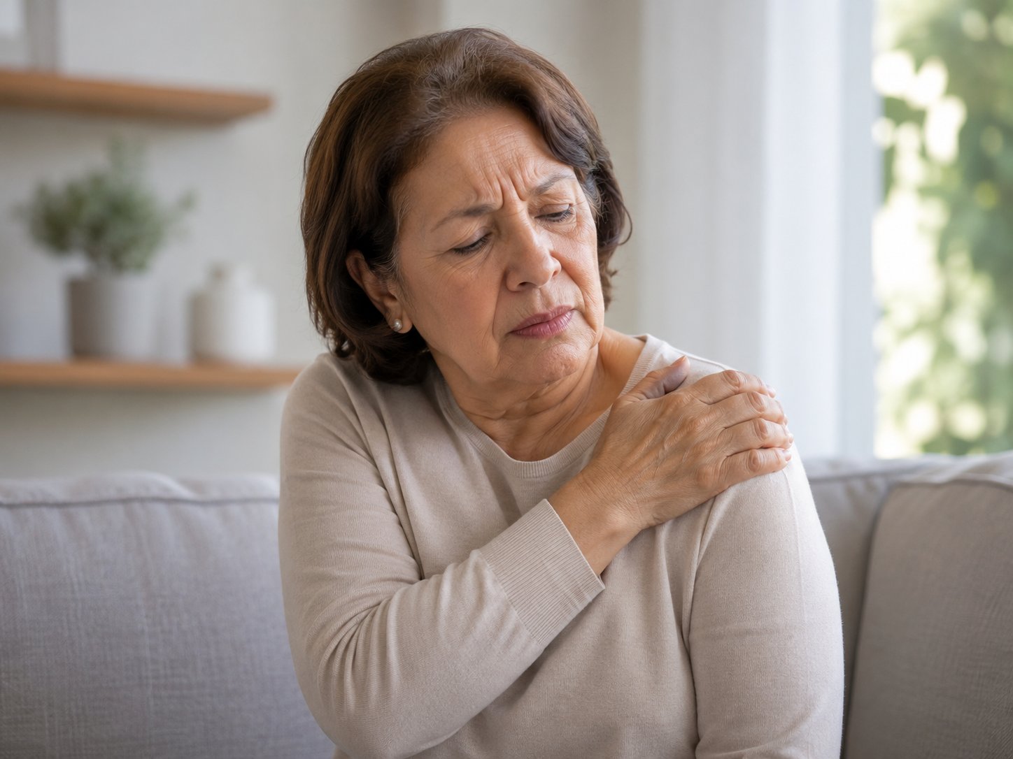 Paciente con dolor articular causado por artrosis.