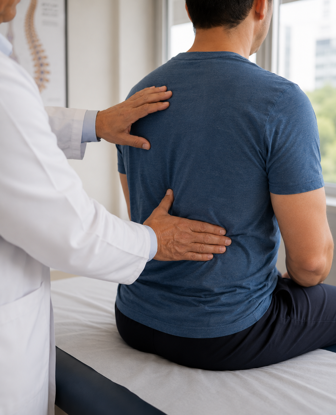 Especialista en Medicina del Dolor valorando a un paciente