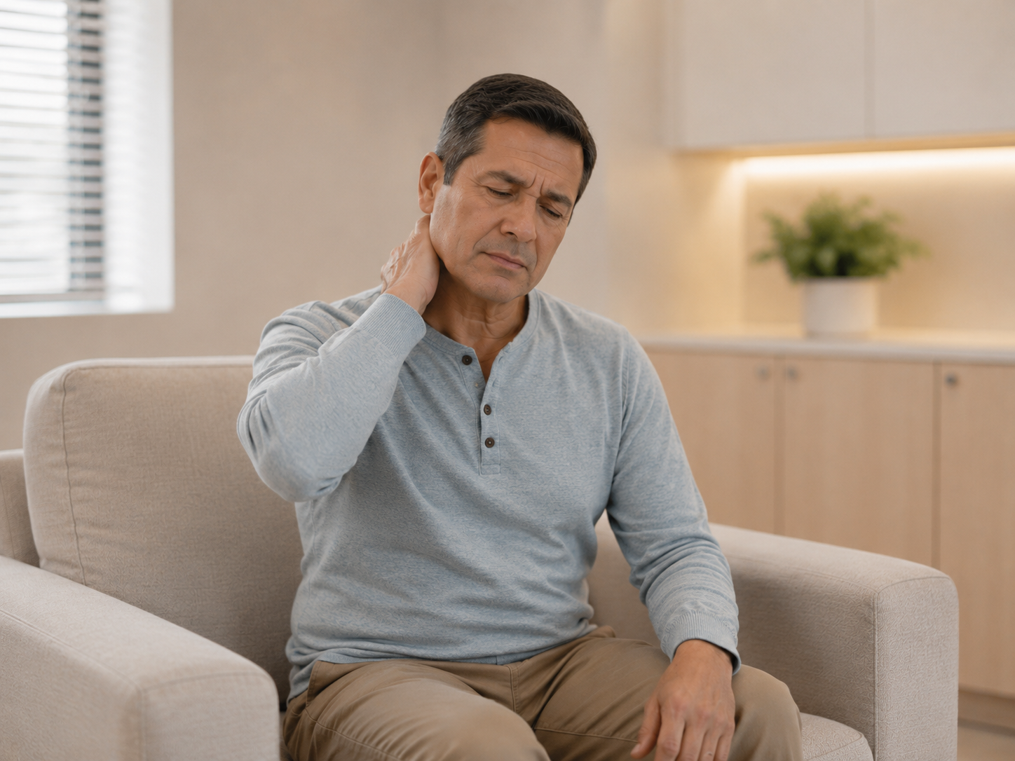 Paciente con rigidez cervical.